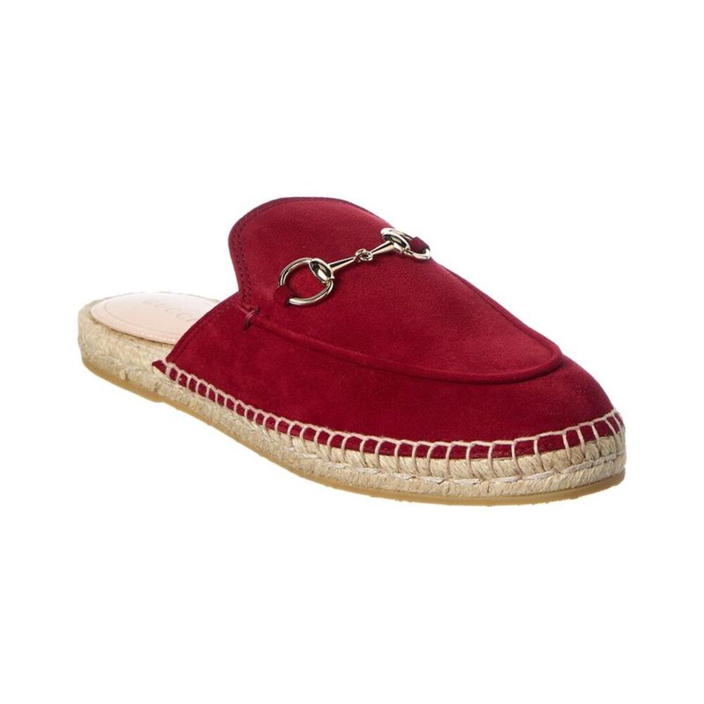 Gucci Horsebit Suede Mule, Red